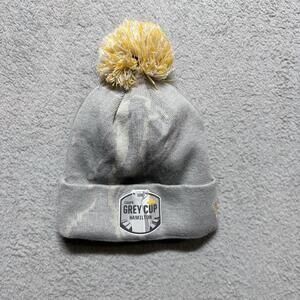 New Era CFL 108th Grey Cup Hamilton POM Tigers Beanie Toque Hat Gray/Yellow